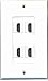 RiteAV - 4 Port HDMI 2.0 Decorative Wall Plate (White)