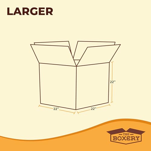 Image of The Boxery Moving Boxes 15-Pack Larger 20x20x20 Inch Brown /Kraft Corrugated Cardboard Packing, Moving & Storage for Business /Home - Durable - Eco-Friendly, Recyclable - Made in the USA