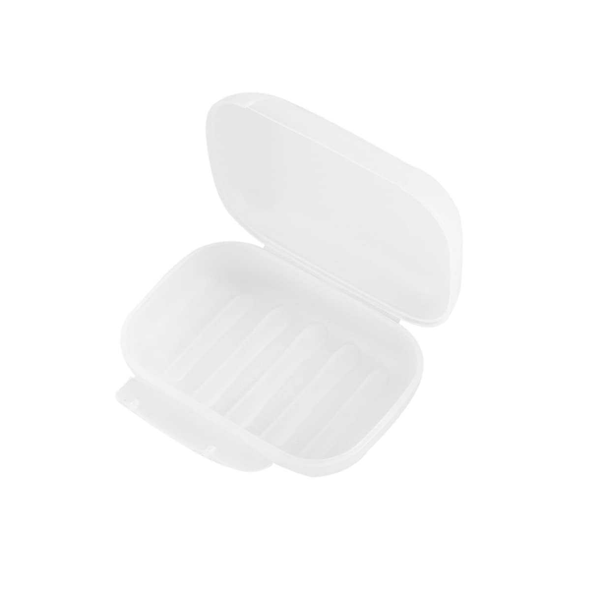 IWOWHERO Creative Portable Soap Dish Box Sealed Soap Holder Container for Travel Hiking Camping Compact and Lightweight Design Leak Case White