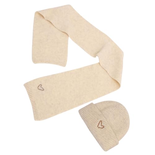 Gorro de punto LIFKOME con bufanda para niñas