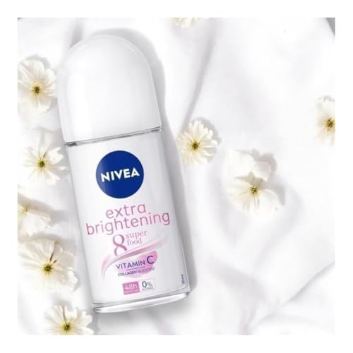 NIVEA Extra Brightening Flavor, Roll-On Deodorant, Alcohol-Free, 48HR Odor Protection, 50ml, 1.69oz, Pack of 3 - image 2