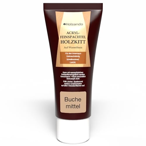 Stucco per legno acrilico per legno, OSB e pareti di faggio, medio, 25, tubetto da 250 g