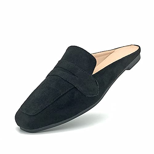 StarellaMules for Women Shoes Slip on Flats Backless Penny Loafers Closed Toe Mule Slides