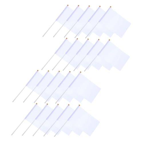 BRIGHTFUFU Flags 20pcs Hand Waving Flags DIY Soccer Match Perfect for Sports Events
