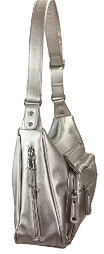 Image of Concealed Carry Hobo Bag Locking Crossbody Bag with Built-in Credit Card Slots