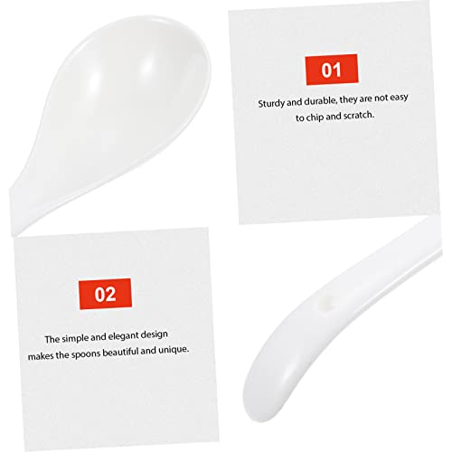Cuillères à soupe en céramique blanche COLLBATH au design durable et épuré - 5