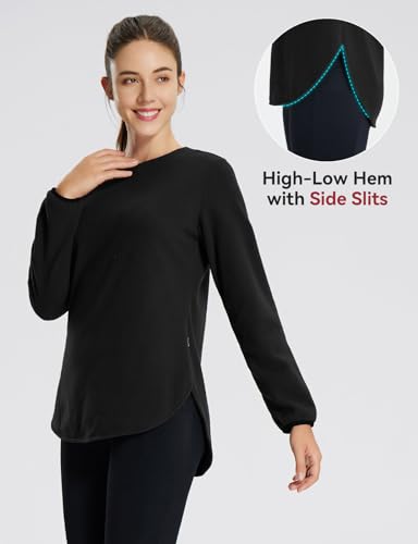 baleaf Women's Thermal Shirts Polar Fleece Tops Long Sleeve Tunic Warm Running Workout Winter Cold Weather Hiking4