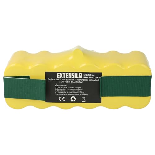 EXTENSILO Batería Compatible con iRobot Roomba 886, 870, 880, 872, 871, 882, 866, 876, 900, 882E, 960 Robot Limpieza (3500 mAh, 14,4 V, NiMH)