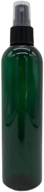 Natural Farms 8 oz Green Cosmo Plastic Spray Bottles -8 Pack Empty Spray Bottle Refillable - BPA Free - Essential Oils - Aromatherapy | Black Fine Mist Sprayers with Dust Caps - Made in the USA