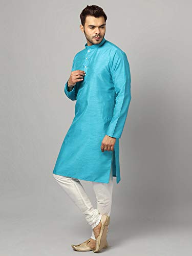 Image of Silk Blend Men's Kurta Pyjama Set /Kurta Pajama for Men