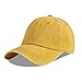 LANGZHEN Unisex Baseball Cap 100% Cotton Fits Men Women Washed Denim Adjustable Dad Hat(Yellow, Large)