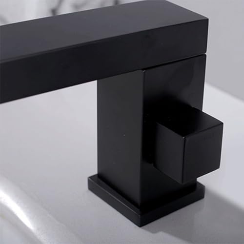Mitigeur Baignoire 4 Trous Laiton Noir Robinet Baignoire Orientable Double Commande