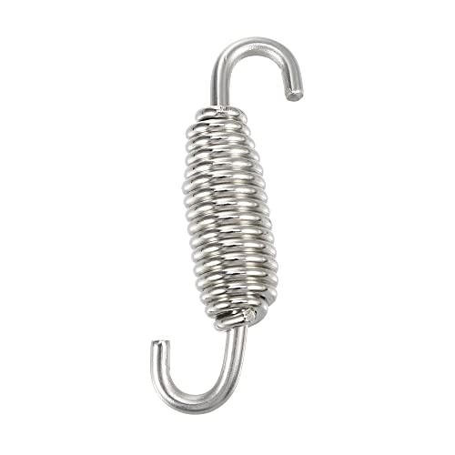 A ABSOPRO 6 Stück Auspuff Feder Auspufffedern Motorrad Edelstahl Schalldämpfer Auspuffrohr Federn 55mm