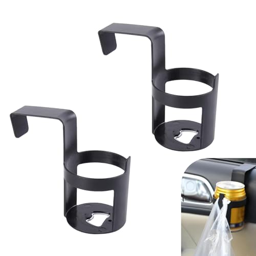 Portavasos colgante 2 piezas para carro negro miniatura 1