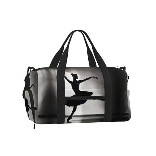 Bolsa de equipaje deportiva de mano y hombro con estampado de bailarina