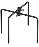 Mocomax Pole Stabilizer Stand Base Applies to 0.39" to 0.7" Shepherds Hook, Outdoor Bird Feeder Pole Stabilizer Support with 4 Prongs, Metal Holder Base for Birdhouse, Flagpole, Umbrellas, Black