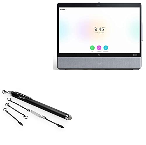 BoxWave Stylus Pen Compatible with Cisco Webex Desk Pro - EverTouch Capacitive Stylus, Fiber Tip Capacitive Stylus Pen - Jet Black