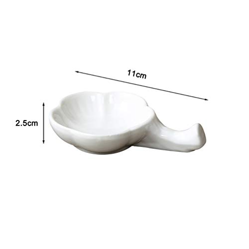 image for MULHUE 8 PCS Ceramic Plum Blossom Chopsticks Rest Sauce Dish, Chinese 