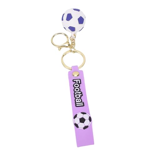 Dilwe Llavero de Balón de Fútbol, ​​material de Hierro de PVC, Accesorio Duradero para Fanáticos del Fútbol, ​​ideal para Mochilas y Bolsas de Gimnasio