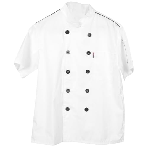 GALPADA Chef Coats Men Women Short Sleeve Chef Jacket Cook Shirt Restaurant Hotel Kitchen Uniform