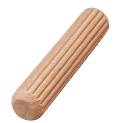 100個入り 木製ダボピン 溝付き丸型コルク木製釘 彫刻 ベッド引き出し 家具接合アクセサリー 6/8/10mm(8x40MM)