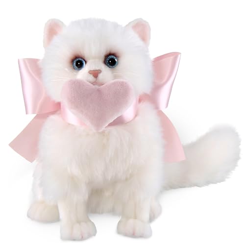 Image of Bearington Pretty Kitty Stuffed Cat - 10 Inch Kitten Stuffed Animal - Cat Plush - Stuffies for Girls