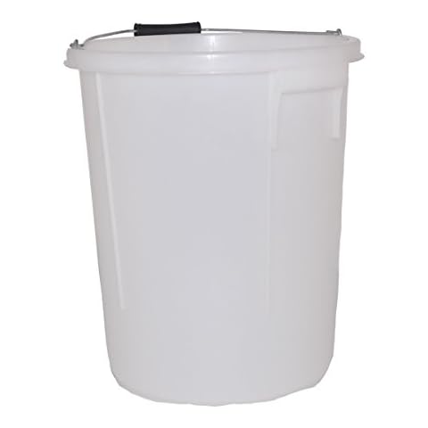 2x Plasterers Bucket 25 Litre Depth Gauge Durable Plastic Metal Handle Cover