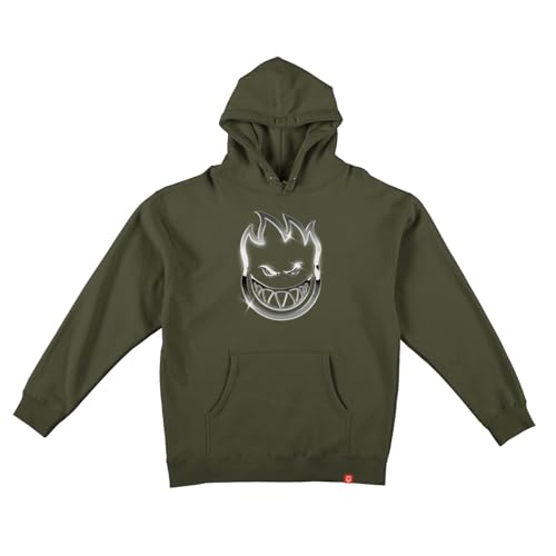 Spitfire Wheels Hoody Chrome Bighead Pullover Army Green