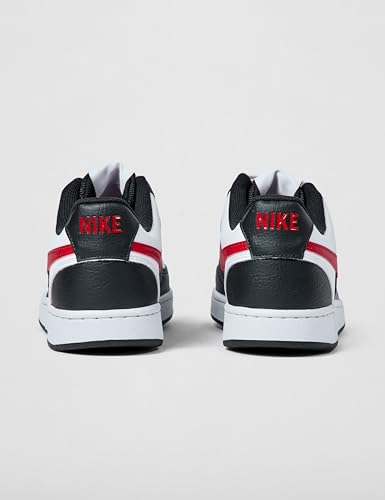 Nike Women's Court Vision Low Next Nature Shoes, Black/Gym Red-White, 7