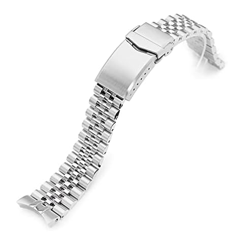 MiLTAT Correa de reloj de metal 20 mm Super-JUB-II compatible con Seiko Alpinist SARB017 Cover