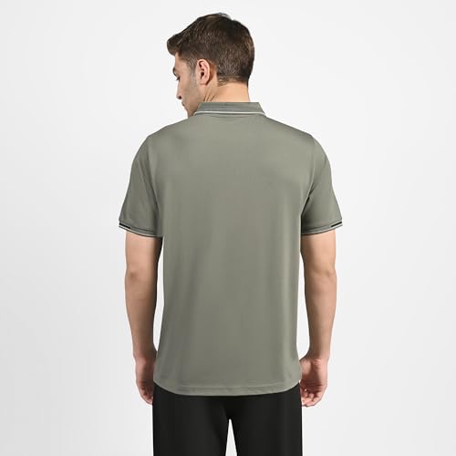 Image of Skechers Men Rayon Blend Solid Regular Fit T-Shirt