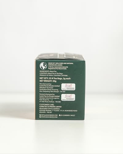 Image of Makaibari Green Valley Apoorva Finest Darjeeling Black 25 Tea Bags | Premium Darjeeling Single Estate | Muscatel Fruity Top Notes | 25 Cups