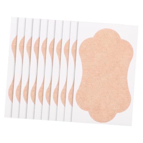 BEBEMOKO 10個 吸汗ステッカー ポニーテールクリップ ロッカー ネーションロック 単穴ドアプル バリカン レトロドアプル 足汗パッド 汗パッド男性 脇の下のステッカー 裏紙 Beige
