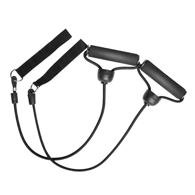 DYNWAVE 1Pair Exercise Bands with Handles,Trampoline Resistance Bands Workout Strength Training Equipment,Pull Rope for Muscle Toning