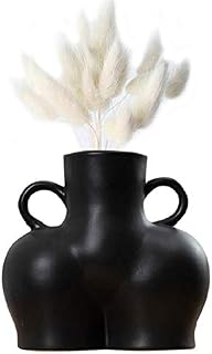 Ceramic Sculpture Vases, Female Body Art Vase, Ceramic Vases for Decor, Vintage Home Accessories for Living Room Bedroom Home (Black)