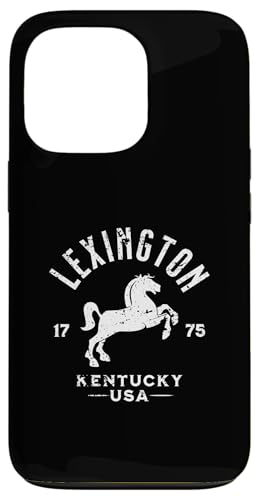 Lexington Kentucky USA 乗馬馬 アンティーク調デザイン スマホケース iPhone 13 Pro 用