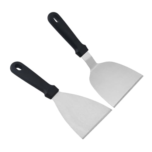 PRETYZOOM Set Da 2 Pezzi in Acciaio Inox Teppanyaki Padella Antiaderente Utensili Da Cucina Resistenti Calore Per Barbecue Di Bistecche
