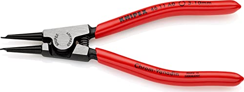 Image of KNIPEX Tools - Circlip Pliers, External, Straight, 1 /8 inch-25 /64 inch Shaft Dia. (4611A0), 5.75 | Suitable for outer rings on trees on 140mm plastic covered SB card