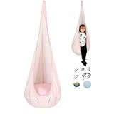 YAERSI Kids Pod Swing Seat Child Swing Chair with PVC Inflatable Cushion for Indoor and Outdoor Play