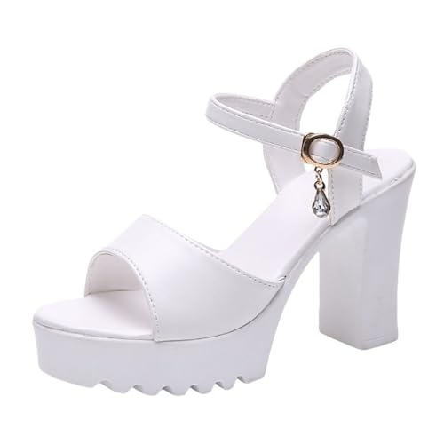 Women's High Heel Sandals Strappy Platform Chunky High Heels Sandals For Dress Wedding Party