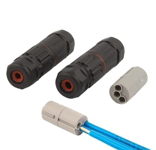 Connecteur de borne enfichable étanche IP68 3 broches extérieur pour câble LED