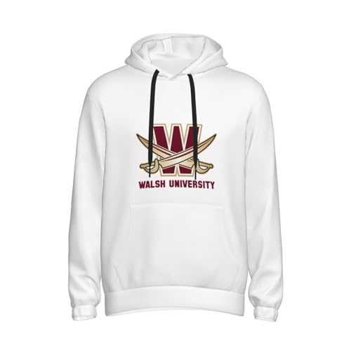 Oicvrct Walsh University Men's Fleece Lined Hoodie - Ultra-Soft Plush Lined Hooded Sweatshirt with Pocket