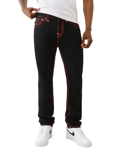 True Religion Men's Stacked Rocco Super T Flap Jeans – Slim Stacked Fit & Flap Pockets