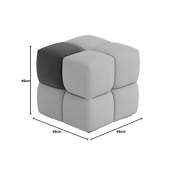 OUTLIV. Paradiso Outdoor Pouf Sunbrella Flanelle-Sooty