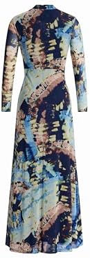 Anne Klein Women's Long Sleeve Twist-Front Mesh Maxi Dress image 4
