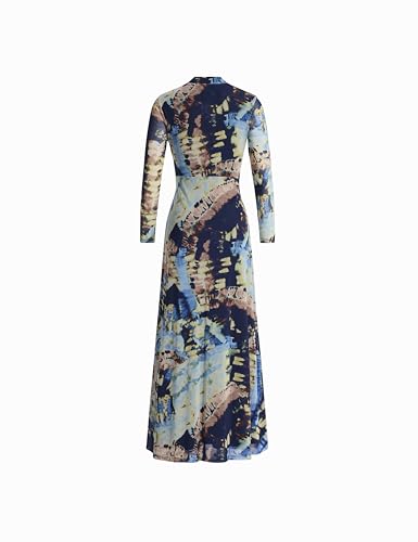 Anne Klein Womens Plus Printed Mesh Evening Dress2