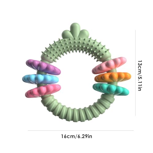 Qurygin Kauringe für Welpen, Beißringe für Hunde | Gummi-Hundering-Kauspielzeug | Kauringe aus Gummi für Hunde, Aggressive Kauer, große Hunde, fördern EIN gesundes Kauverhalten