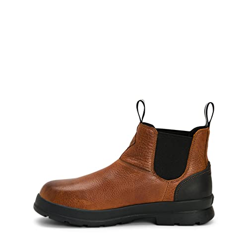 MUCK Men's Chore Farm Leather Chelsea Boot, Caramel, Size 11(M)