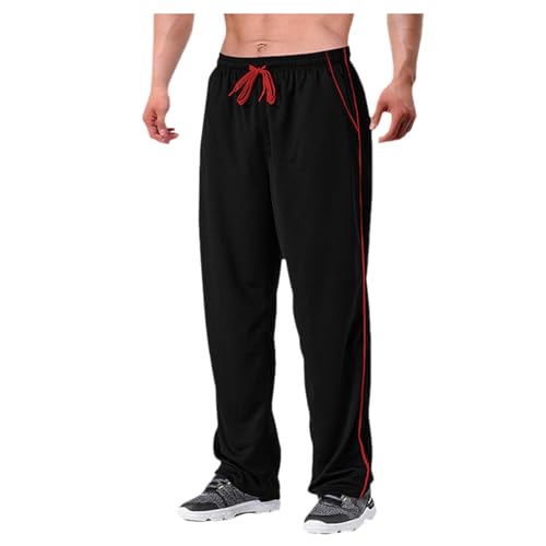 Jogging homme pantalon baggy sweatpants hommes cargo en lin blanc