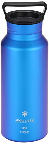 Image of Snow Peak Titanium Aurora Water Bottle, Blue, 27 Oz